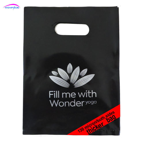 custom printed handle shopping  gift plastic bag for cloth  packaging