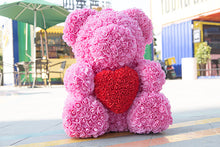 Load image into Gallery viewer, Oversize 70CM/60CM Rose Bear With Heart Gift Box Teddy Bear Artificial Foam Flower Bear Valentines&#39;s Day Gift Wedding Decoration