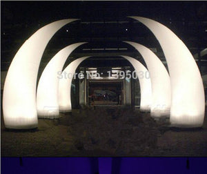 Inflatable tube LED inflatable light with inner blower for hotel celebration dinning room