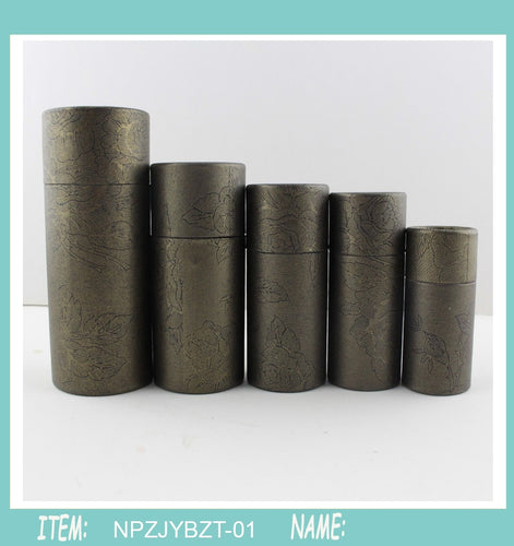 1000PCS  Kraft paper Tube Oil bottle packaging Cardboard Jar for gift jewelry cosmetics essential oil Bottles round packaging