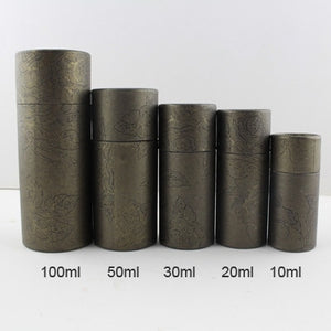 1000PCS  Kraft paper Tube Oil bottle packaging Cardboard Jar for gift jewelry cosmetics essential oil Bottles round packaging