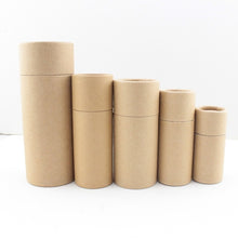 Load image into Gallery viewer, 1000PCS  Kraft paper Tube Oil bottle packaging Cardboard Jar for gift jewelry cosmetics essential oil Bottles round packaging