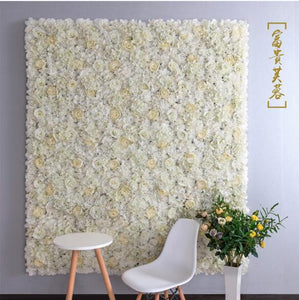 16PCS/lot 40x60cm Silk Rose Flower Champagne Artificial Flower for Wedding Decoration Wall Romantic Wedding Xmas Backdrop Decor