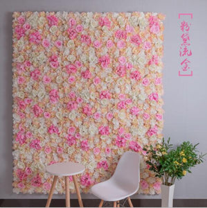 16PCS/lot 40x60cm Silk Rose Flower Champagne Artificial Flower for Wedding Decoration Wall Romantic Wedding Xmas Backdrop Decor