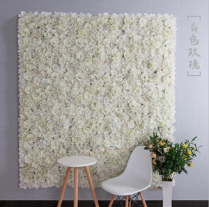 16PCS/lot 40x60cm Silk Rose Flower Champagne Artificial Flower for Wedding Decoration Wall Romantic Wedding Xmas Backdrop Decor