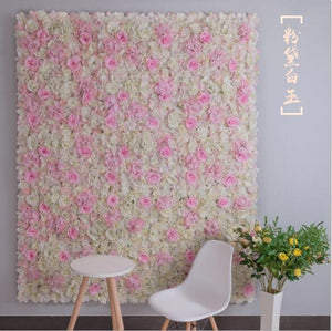 16PCS/lot 40x60cm Silk Rose Flower Champagne Artificial Flower for Wedding Decoration Wall Romantic Wedding Xmas Backdrop Decor