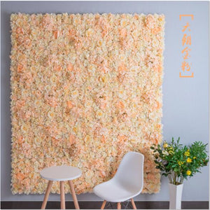 16PCS/lot 40x60cm Silk Rose Flower Champagne Artificial Flower for Wedding Decoration Wall Romantic Wedding Xmas Backdrop Decor