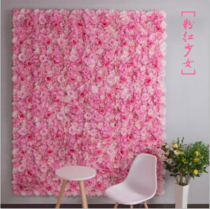 16PCS/lot 40x60cm Silk Rose Flower Champagne Artificial Flower for Wedding Decoration Wall Romantic Wedding Xmas Backdrop Decor