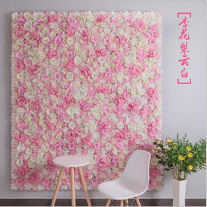 16PCS/lot 40x60cm Silk Rose Flower Champagne Artificial Flower for Wedding Decoration Wall Romantic Wedding Xmas Backdrop Decor