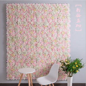 16PCS/lot 40x60cm Silk Rose Flower Champagne Artificial Flower for Wedding Decoration Wall Romantic Wedding Xmas Backdrop Decor