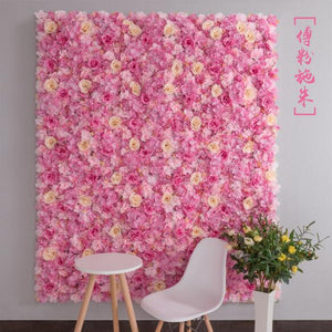 16PCS/lot 40x60cm Silk Rose Flower Champagne Artificial Flower for Wedding Decoration Wall Romantic Wedding Xmas Backdrop Decor