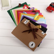 Load image into Gallery viewer, 500pcs/lot 24*18*0.7cm  bow Envelope Kraft paper pocket bag Kerchief Handkerchief Silk scarf packing boxes Envelope box