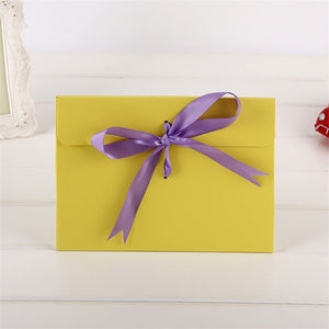 500pcs/lot 24*18*0.7cm  bow Envelope Kraft paper pocket bag Kerchief Handkerchief Silk scarf packing boxes Envelope box