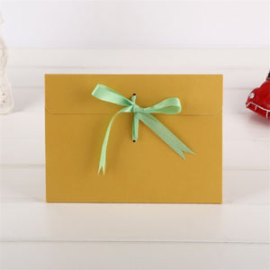 500pcs/lot 24*18*0.7cm  bow Envelope Kraft paper pocket bag Kerchief Handkerchief Silk scarf packing boxes Envelope box