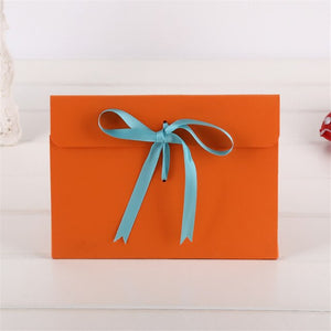 500pcs/lot 24*18*0.7cm  bow Envelope Kraft paper pocket bag Kerchief Handkerchief Silk scarf packing boxes Envelope box