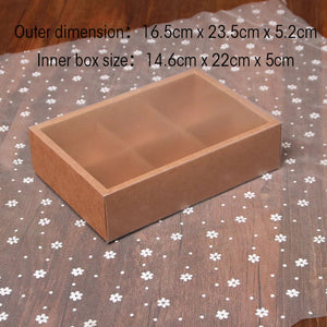 100PCS PVC cupcake boxes Transparent frosted Gift Packaging For wedding Home Party Kraft paper cake box Maccaron baking box