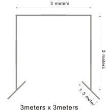 Load image into Gallery viewer, Wedding background drapery pole stand iron rectangle structure frame 3x3meters /3x4meters, Home&amp;garden decoration party supplies