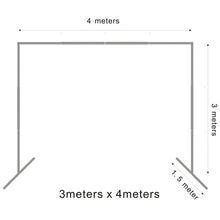 Load image into Gallery viewer, Wedding background drapery pole stand iron rectangle structure frame 3x3meters /3x4meters, Home&amp;garden decoration party supplies