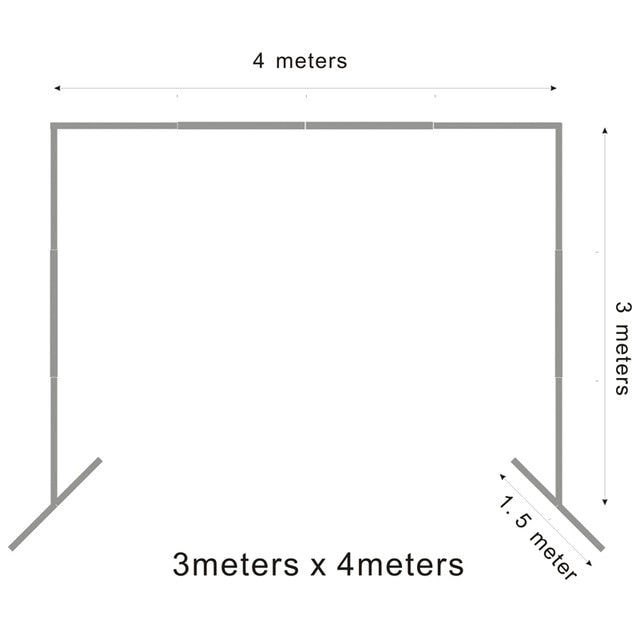 Wedding background drapery pole stand iron rectangle structure frame 3x3meters /3x4meters, Home&garden decoration party supplies