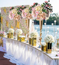 Load image into Gallery viewer, Elegant metal 88 cm Tall Sparking Gold Wedding flower vase Table Centerpieces Wedding decoration 10pcs/lot