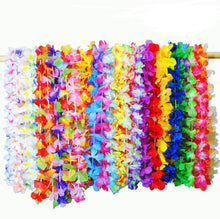 Load image into Gallery viewer, Fashion Hot Party Supplies Silk Hawaiian Flower Lei Garland Hawaii Wreath Cheerleading Products Hawaii Necklace 36 colors SN1393