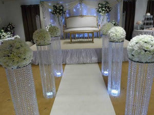 110cm Tall Crystal Wedding Pillar Aisle Road Leads Flower Stand Wedding Decoration 10 pcs/lot