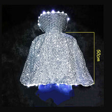 Load image into Gallery viewer, YES LED Sequin Luminescent Cloak Model Champion Queen Flash Cape Beauty Pageant Stage Walk Show  Bar Club Party Halloween Prop