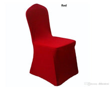 Load image into Gallery viewer, Wolesale hotel  chair cover wedding  pure color with thick white elastic high-end banquet   free shipping