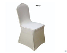 Load image into Gallery viewer, Wolesale hotel  chair cover wedding  pure color with thick white elastic high-end banquet   free shipping