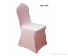 Load image into Gallery viewer, Wolesale hotel  chair cover wedding  pure color with thick white elastic high-end banquet   free shipping