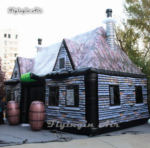 Customized Retro Bar House 8m*4m*5m Inflatable Irish Pub Tent For Wine Tasting Party And Outdoor Event