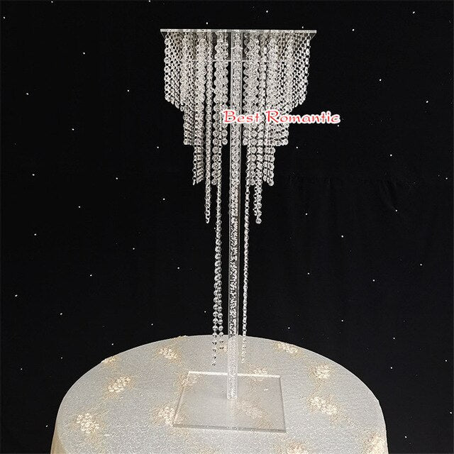 5pcs Acrylic Wedding Road Guide Western Crystal Decoration Candlestick Field Place Flower Stand Props