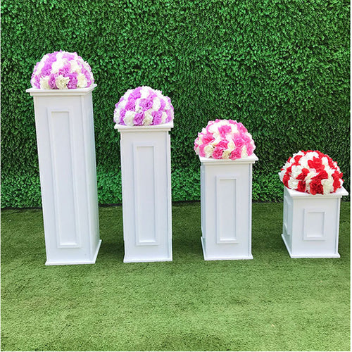 4pcs Wedding road lead frame PVC rectangular Roman column Stage background decoration Home Decoration, Festival Party Supplies