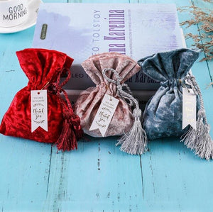 300pcs Velvet Bundle Party Favor Bag Wedding Souvenir Gift Candy Bags Wedding Party Favor Pouches Cute Gift Bags SN1558