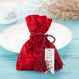 300pcs Velvet Bundle Party Favor Bag Wedding Souvenir Gift Candy Bags Wedding Party Favor Pouches Cute Gift Bags SN1558