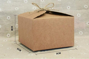 Candy Boxes Holiday Gift Boxes Wedding Bags Baking Package Favor Holders Kraft Paper Party Favour Khaki Silk Ribbon Rope