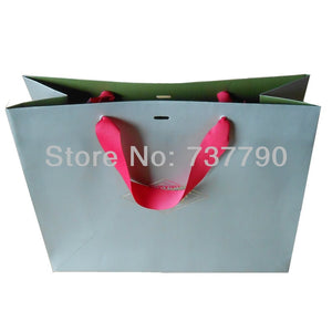 25x30x10cm custom printed logo gift paper bag/Recyclable packaging white paper bag for product