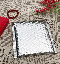 Load image into Gallery viewer, 20*25cm silver metallic bubble mailer bag envelope for packaging CD gold foil padded express mailing plastic envelope bag 100pcs