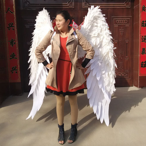 shows carnival V cabaret stage performance clothes wing headwear skirt big angel Feather Wings Costumes Set for women