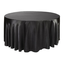 Load image into Gallery viewer, 5PCS 275cm Round Satin Tablecloth Table Cloth Cover Waterproof dustproof Oilproof Wedding Banquet Home DIY Decor Home Textiles