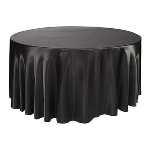 5PCS 275cm Round Satin Tablecloth Table Cloth Cover Waterproof dustproof Oilproof Wedding Banquet Home DIY Decor Home Textiles