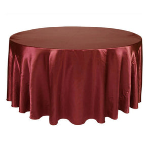 5PCS 275cm Round Satin Tablecloth Table Cloth Cover Waterproof dustproof Oilproof Wedding Banquet Home DIY Decor Home Textiles