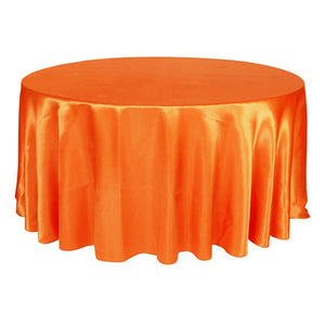 5PCS 275cm Round Satin Tablecloth Table Cloth Cover Waterproof dustproof Oilproof Wedding Banquet Home DIY Decor Home Textiles