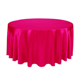 5PCS 275cm Round Satin Tablecloth Table Cloth Cover Waterproof dustproof Oilproof Wedding Banquet Home DIY Decor Home Textiles