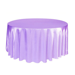 5PCS 275cm Round Satin Tablecloth Table Cloth Cover Waterproof dustproof Oilproof Wedding Banquet Home DIY Decor Home Textiles