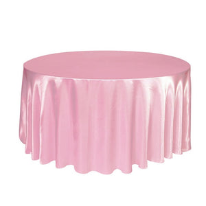 5PCS 275cm Round Satin Tablecloth Table Cloth Cover Waterproof dustproof Oilproof Wedding Banquet Home DIY Decor Home Textiles