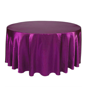 5PCS 275cm Round Satin Tablecloth Table Cloth Cover Waterproof dustproof Oilproof Wedding Banquet Home DIY Decor Home Textiles