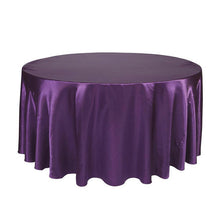 Load image into Gallery viewer, 5PCS 275cm Round Satin Tablecloth Table Cloth Cover Waterproof dustproof Oilproof Wedding Banquet Home DIY Decor Home Textiles