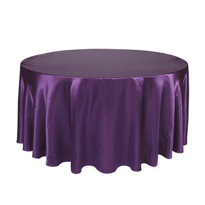 5PCS 275cm Round Satin Tablecloth Table Cloth Cover Waterproof dustproof Oilproof Wedding Banquet Home DIY Decor Home Textiles