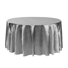 Load image into Gallery viewer, 5PCS 275cm Round Satin Tablecloth Table Cloth Cover Waterproof dustproof Oilproof Wedding Banquet Home DIY Decor Home Textiles